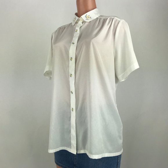 James Kenrob By Dalton Women's Top Size L White - Picture 6 of 8